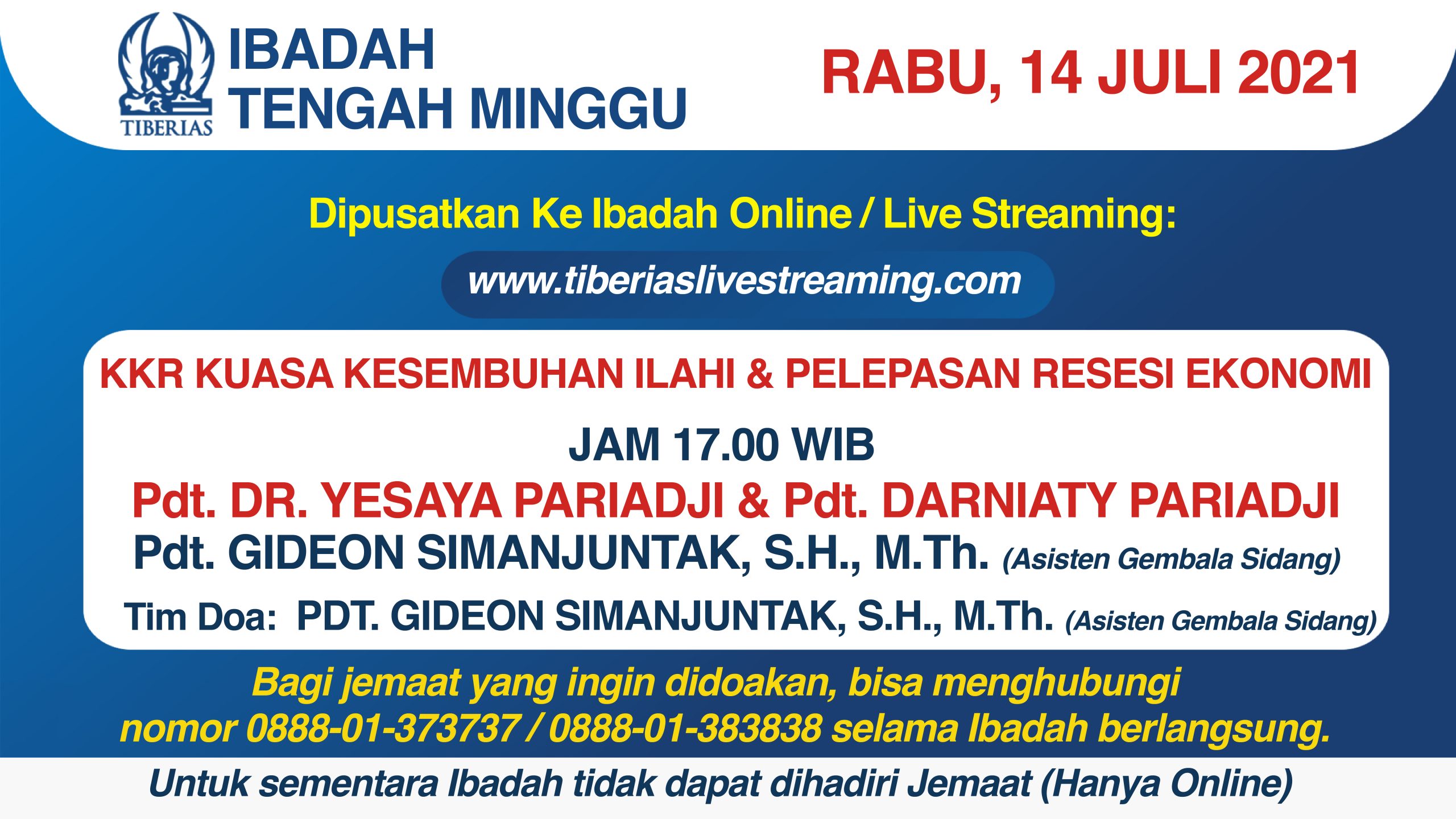 Yuk Cek Jadwal Live Streaming Gereja Tiberias Indonesia Terbaru 
